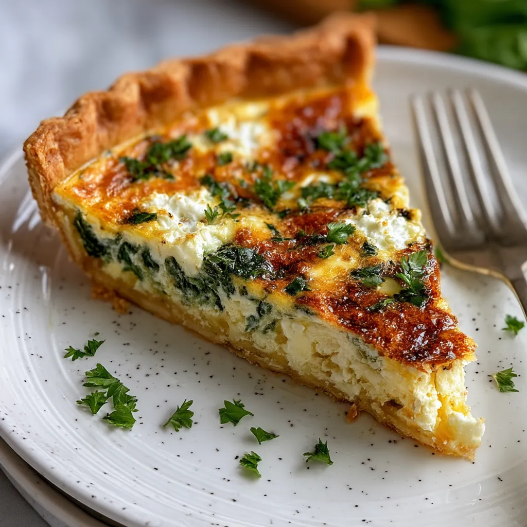 The Best Greek Spinach Feta Quiche Recipe
