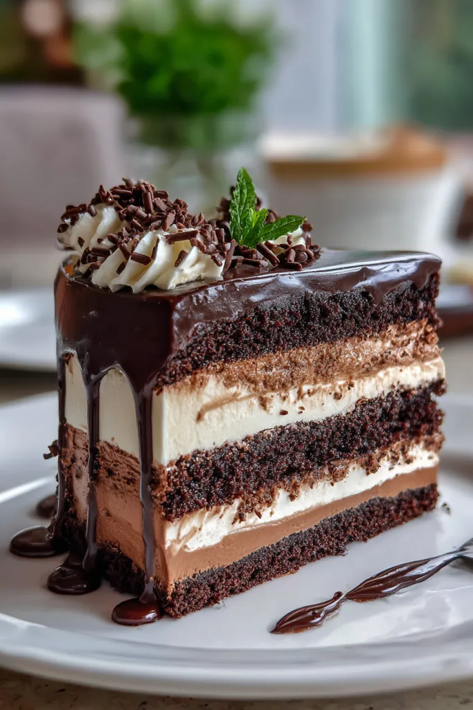 Chocolate Tuxedo Cake