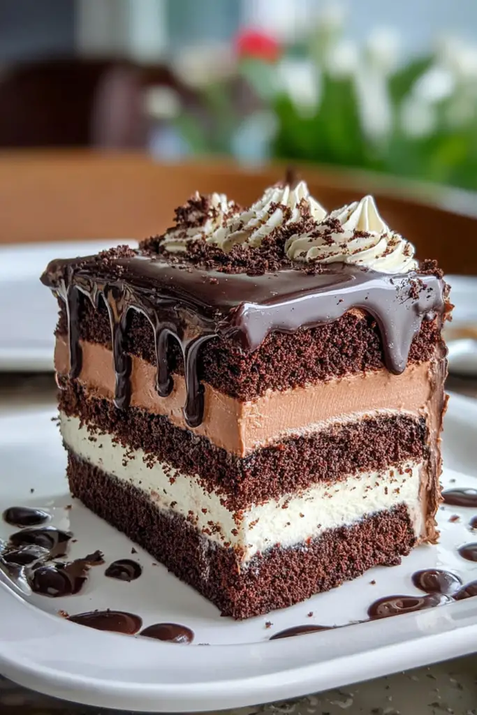 Chocolate Tuxedo Cake