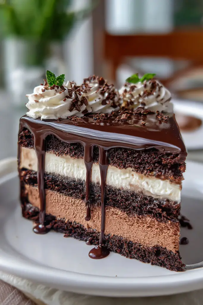 Chocolate Tuxedo Cake
