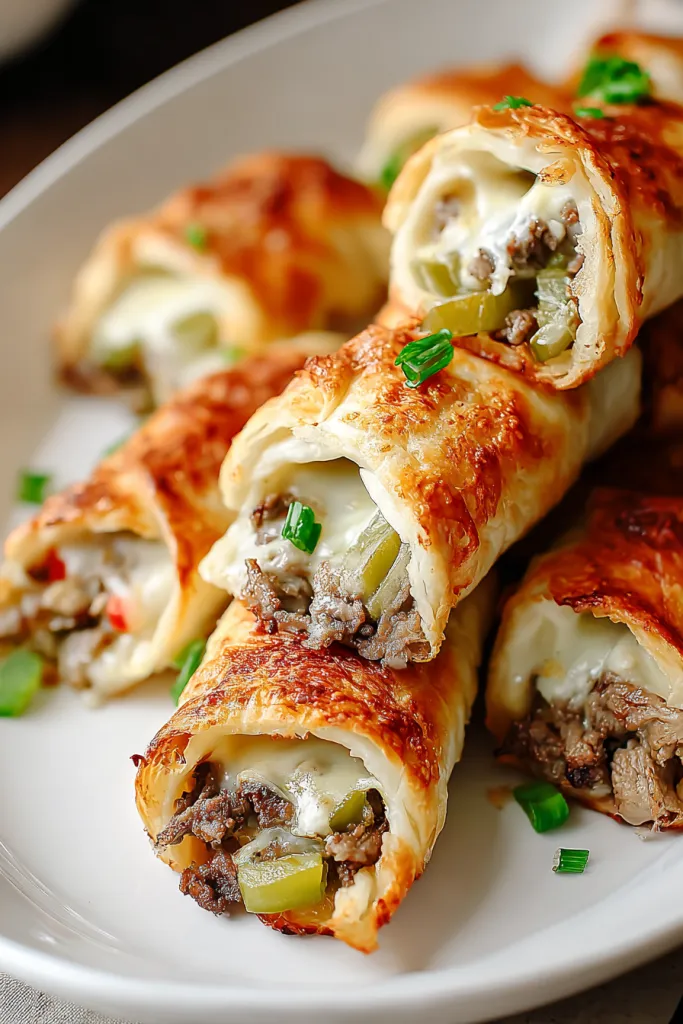 Philly Cheesesteak Roll Ups