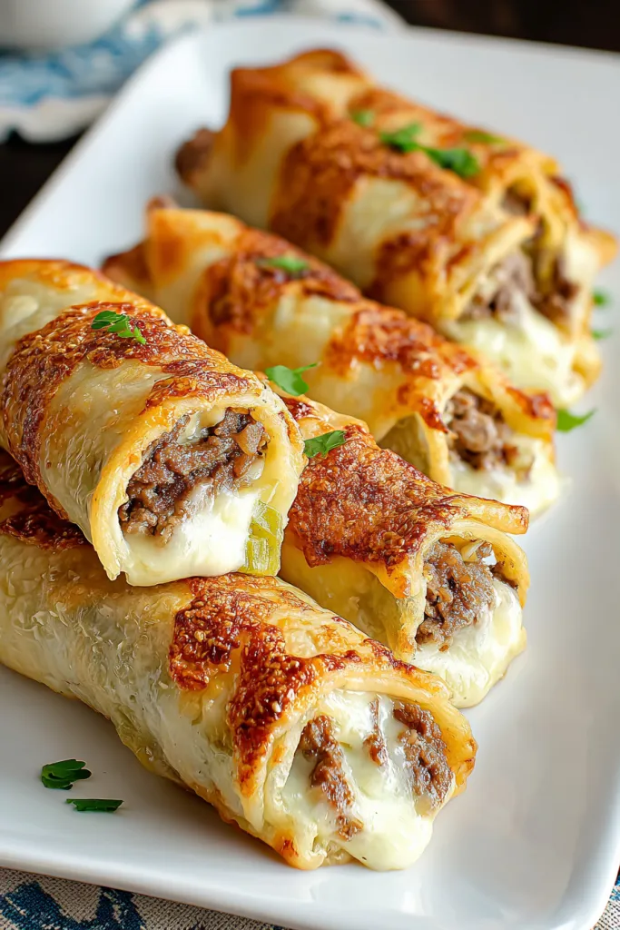 Philly Cheesesteak Roll Ups