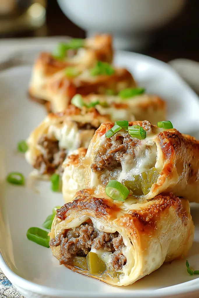 Philly Cheesesteak Roll Ups