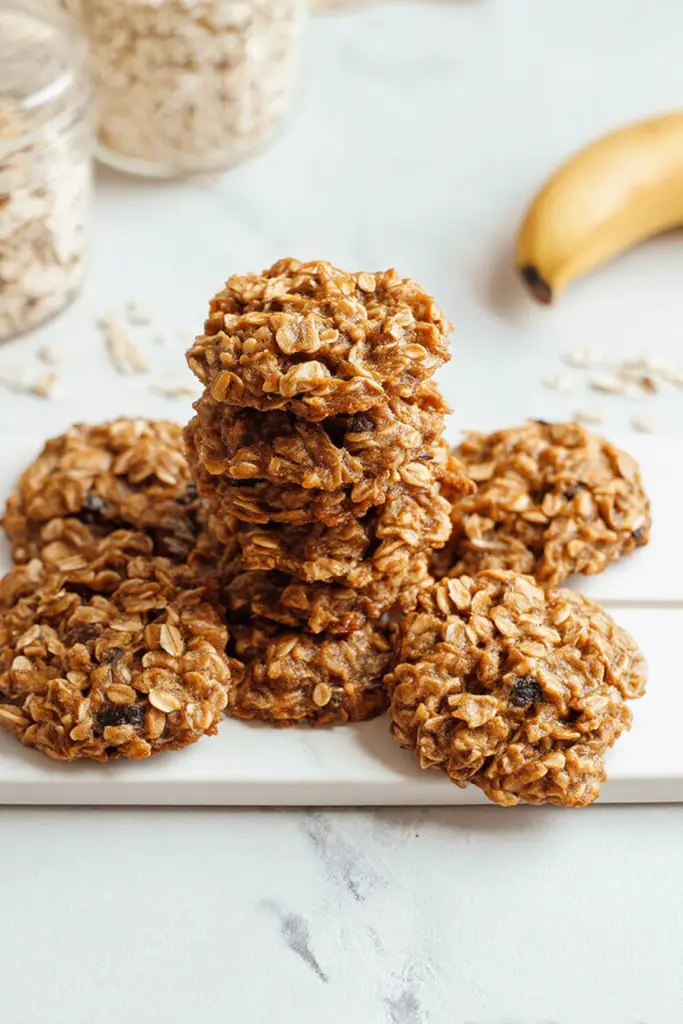 Peanut Butter Banana Oatmeal Cookies