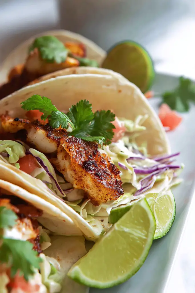blackened cod fish tacos
