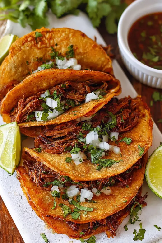 slow cooker birria tacos