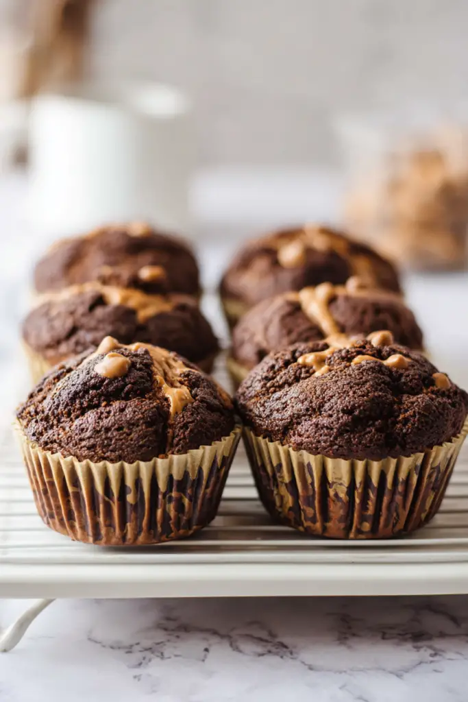 chocolate peanut butter muffins