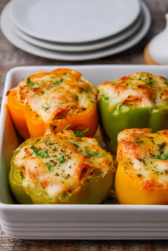 buffalo chicken stuffed peppers