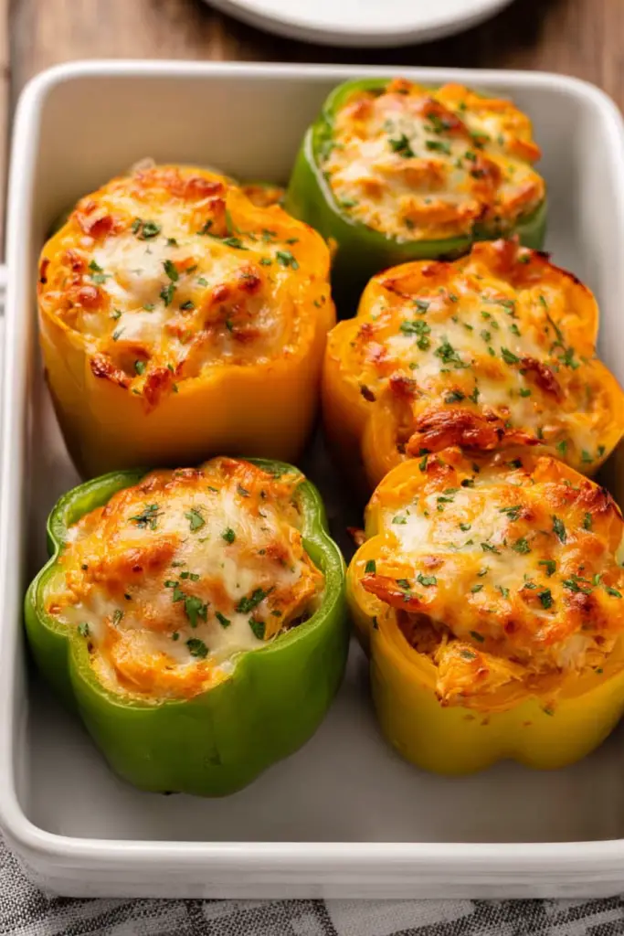 buffalo chicken stuffed peppers