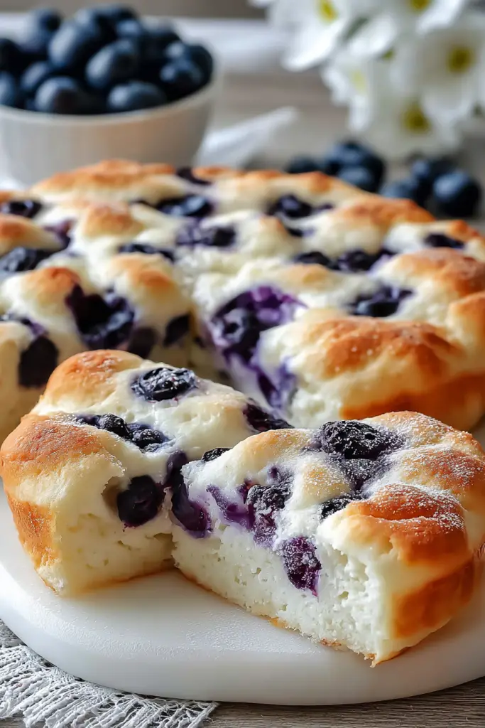cottage cheese blueberry cloud bread