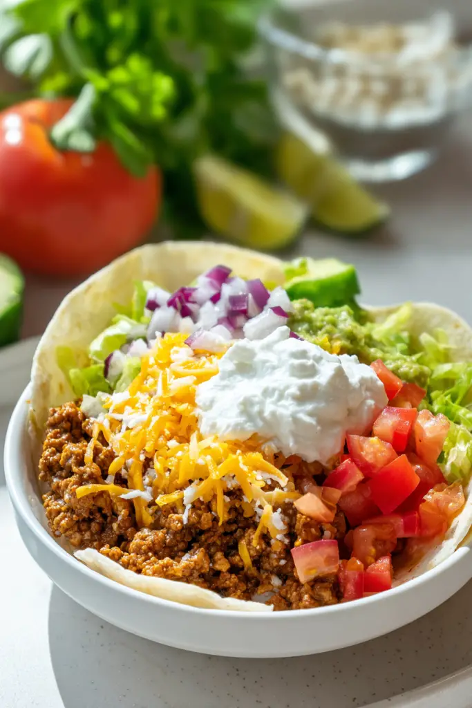 cottage cheese taco bowl