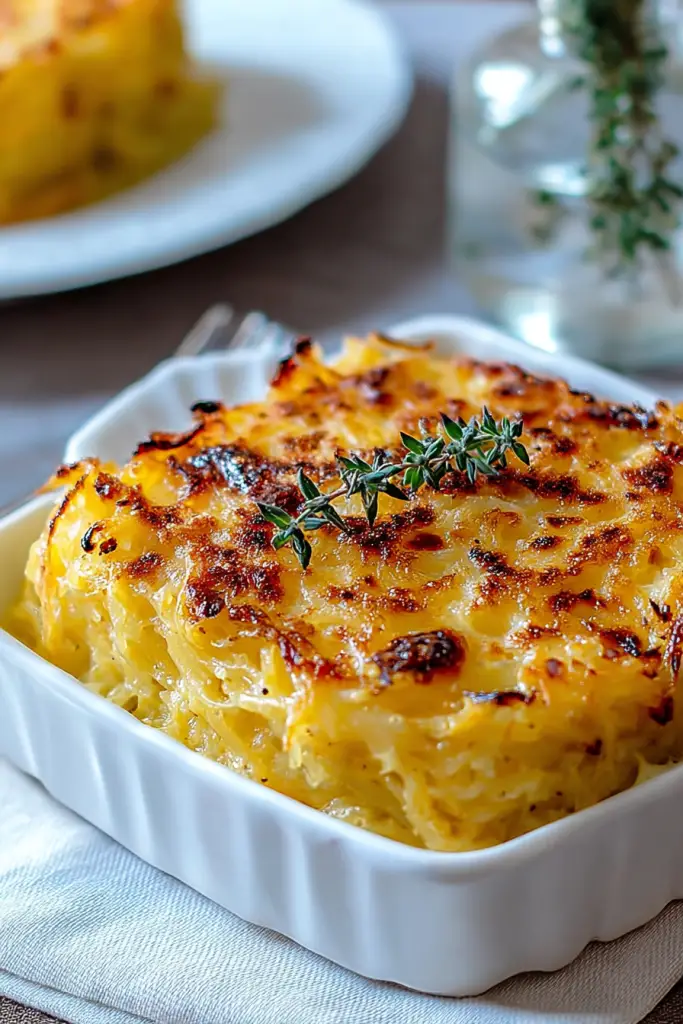 spaghetti squash au gratin