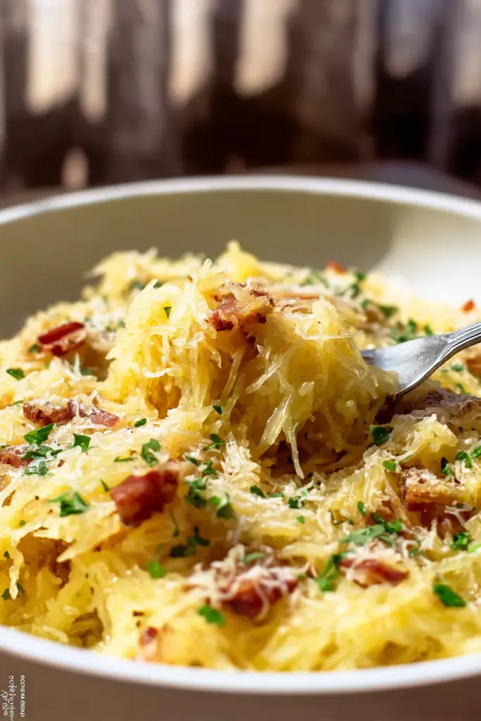 spaghetti squash carbonara