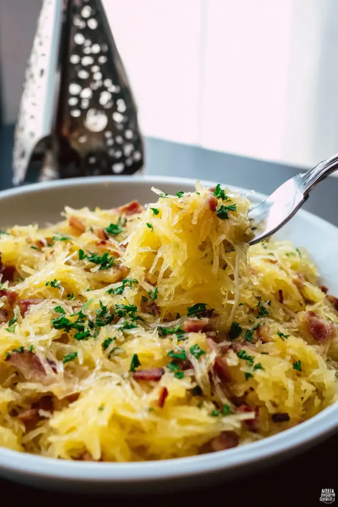 spaghetti squash carbonara