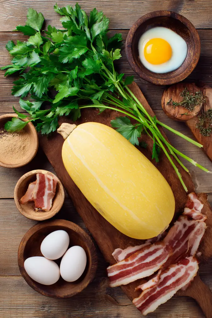 spaghetti squash carbonara