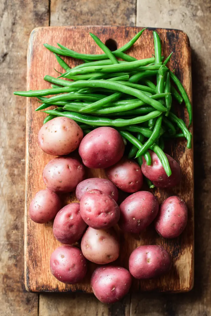 green bean and red potato salad
