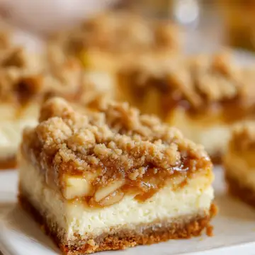 Apple Crumble Cheesecake Bars