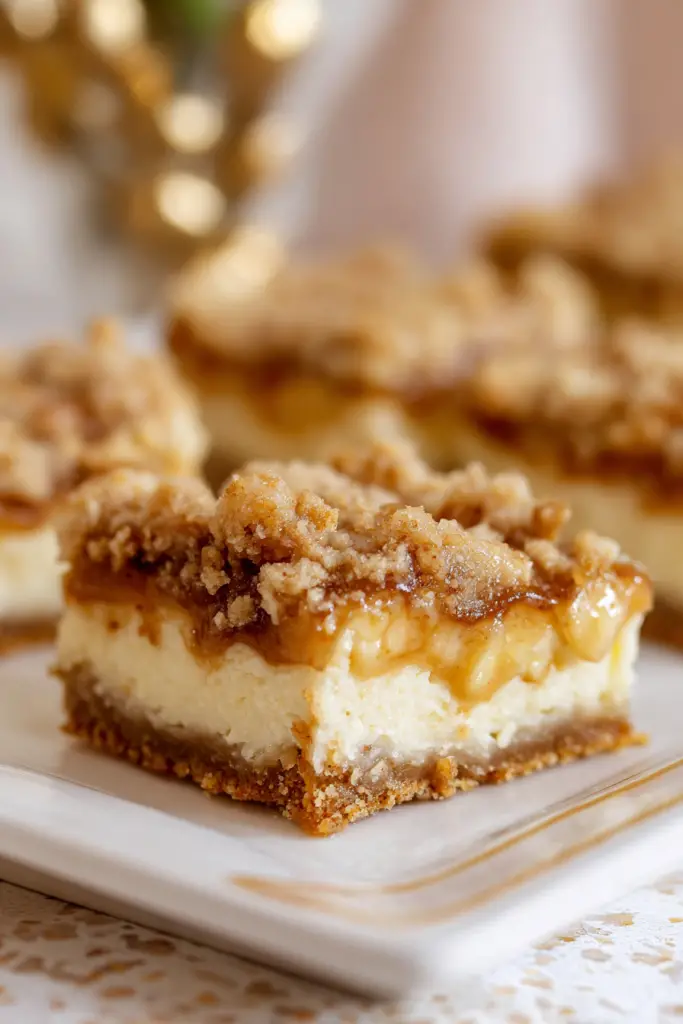 apple crumble cheesecake bars