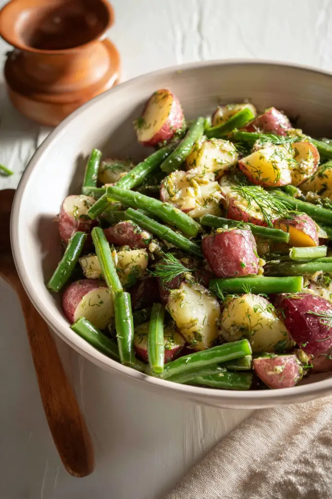 green bean and red potato salad