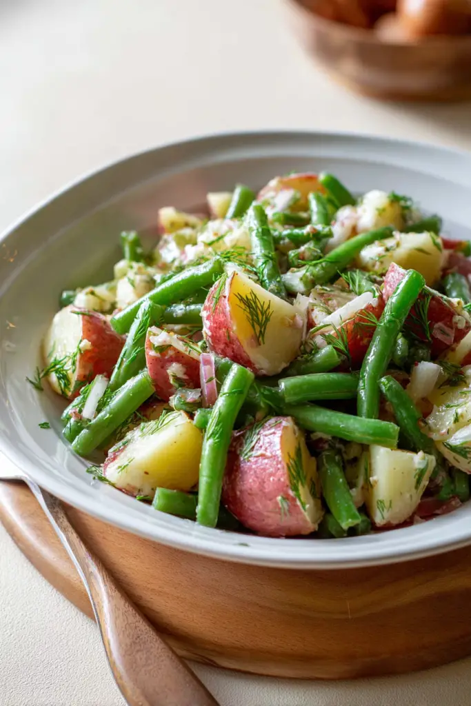 green bean and red potato salad