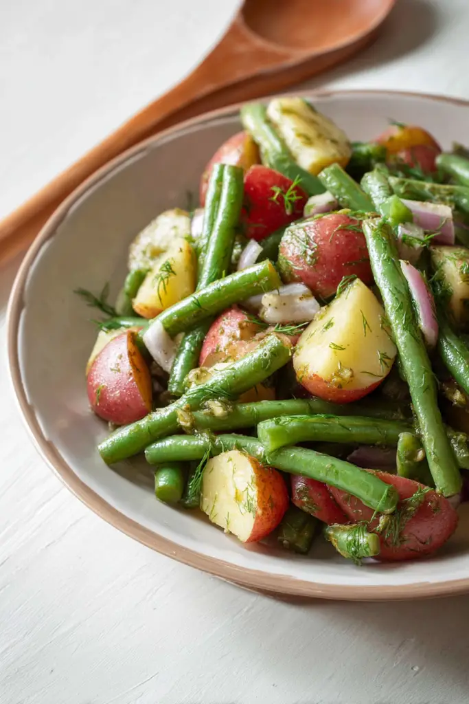 green bean and red potato salad