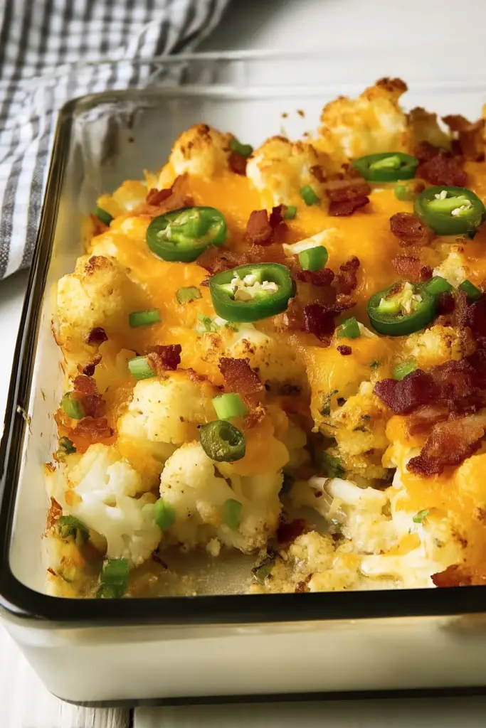 Jalapeño Popper Cauliflower Casserole