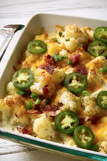 Jalapeño Popper Cauliflower Casserole