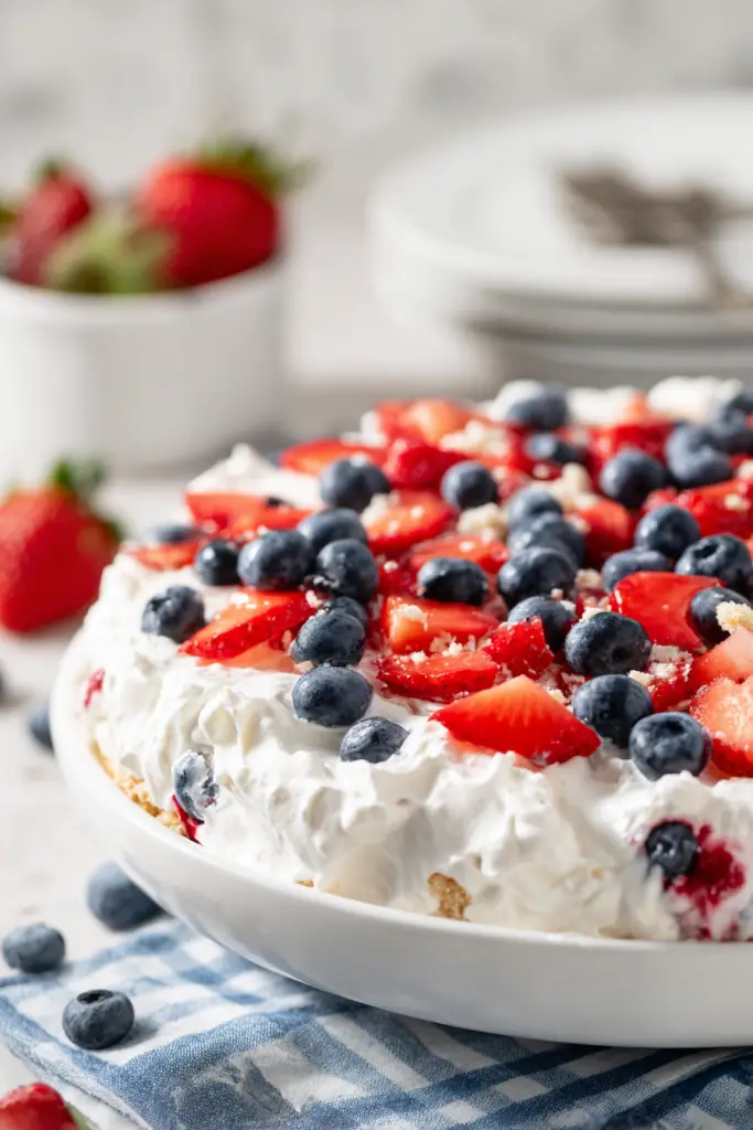 Red White Blue Cheesecake Salad