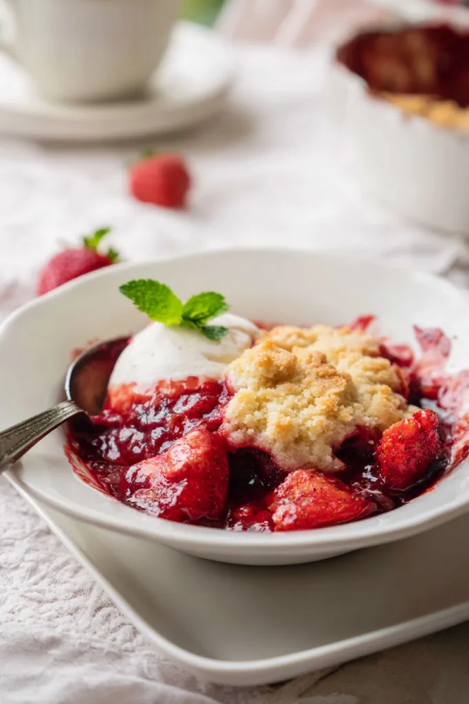 strawberry cobbler