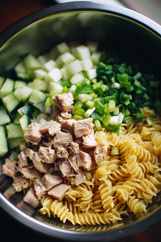 dill pickle tuna pasta salad