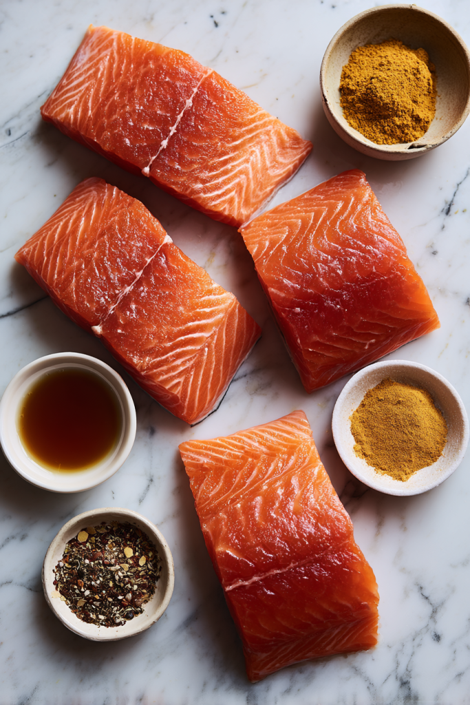 curried maple mustard salmon