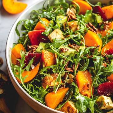 Persimmon Halloumi Salad Recipe