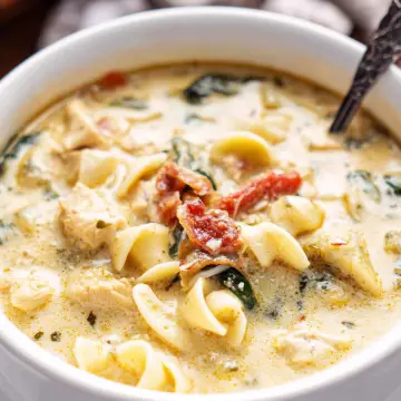 Creamy Tuscan Chicken Noodle Soup