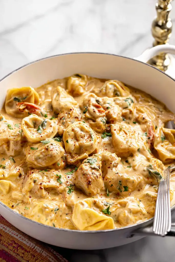 creamy tuscan chicken tortellini