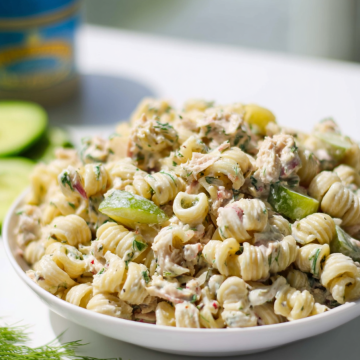 dill pickle tuna pasta salad