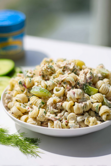 dill pickle tuna pasta salad