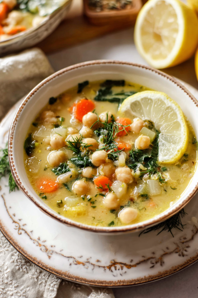 chickpea orzo soup