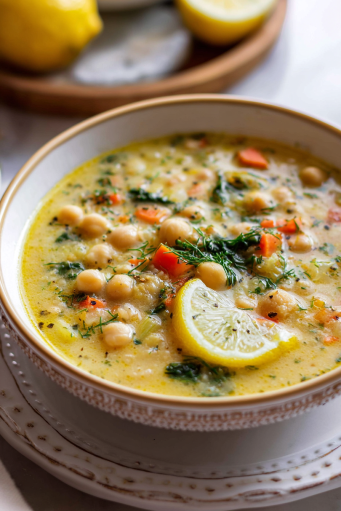 chickpea orzo soup