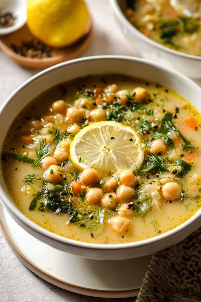 chickpea orzo soup