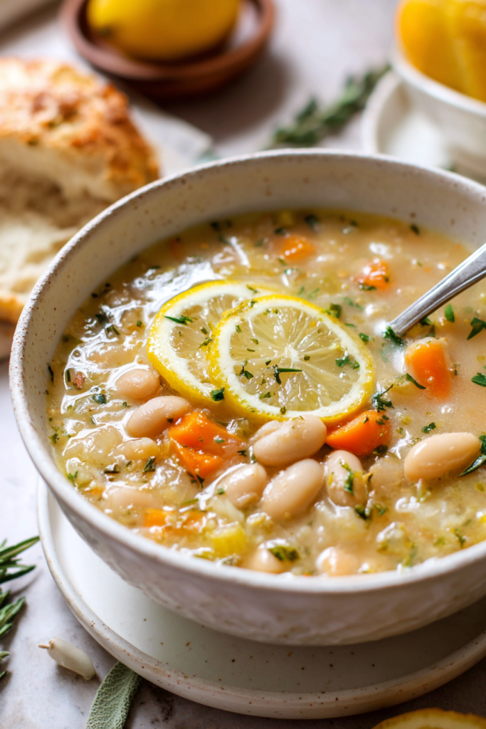 white bean and lemon soup