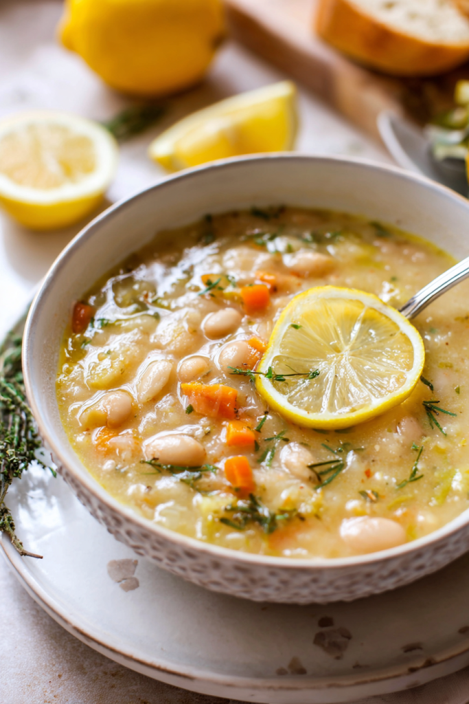 white bean and lemon soup