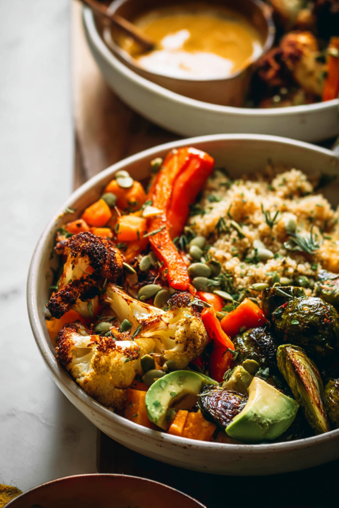 Roasted Veggie Glow Bowls