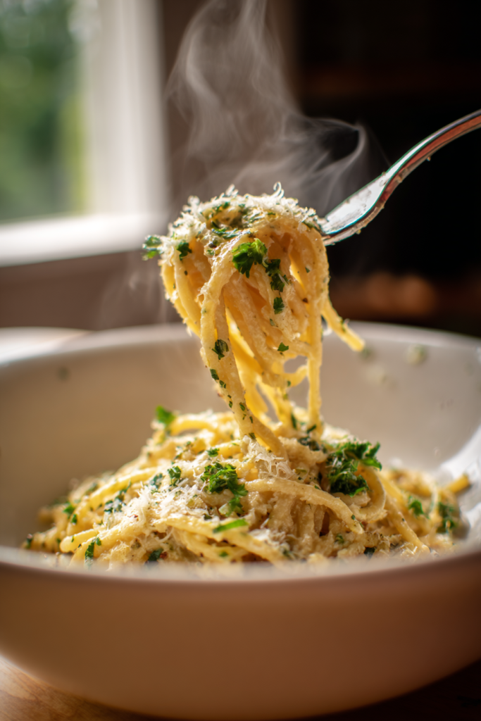 creamy garlic pasta