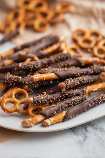 Easy Chocolate Dipped Pretzels