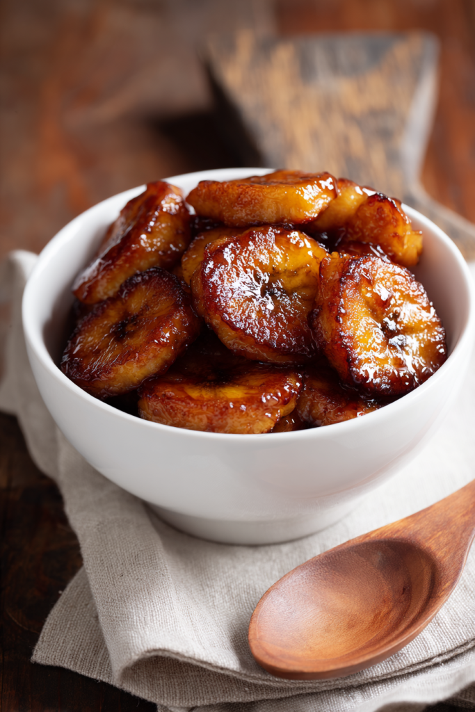 sticky sweet fried plantains