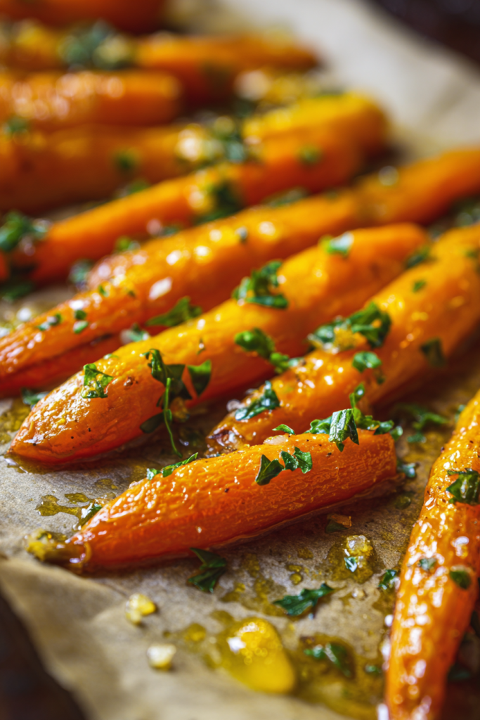 maple ginger glazed carrots