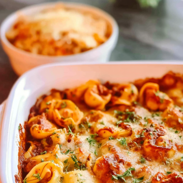 Easy Baked Tortellini with Ground Beef