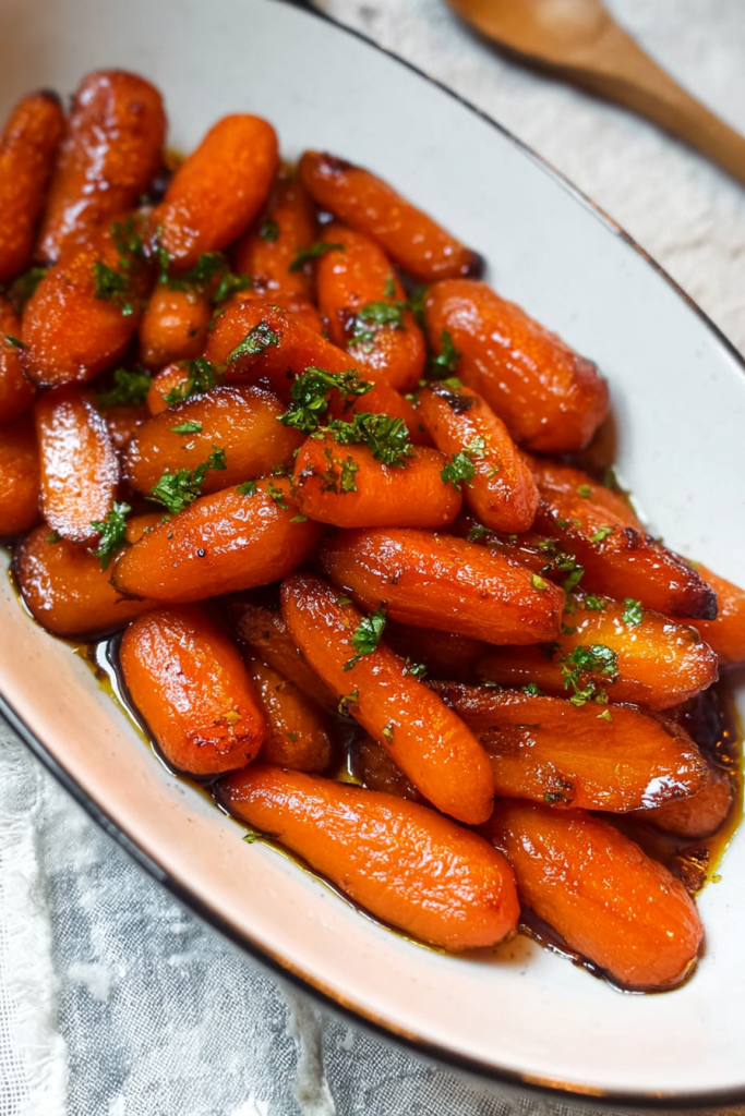 maple ginger glazed carrots