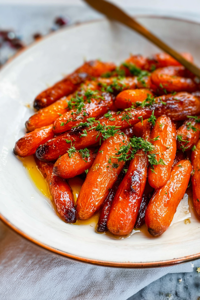 maple ginger glazed carrots