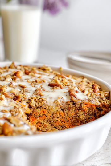 Carrot Cake Baked Oatmeal (Protein Recipe)